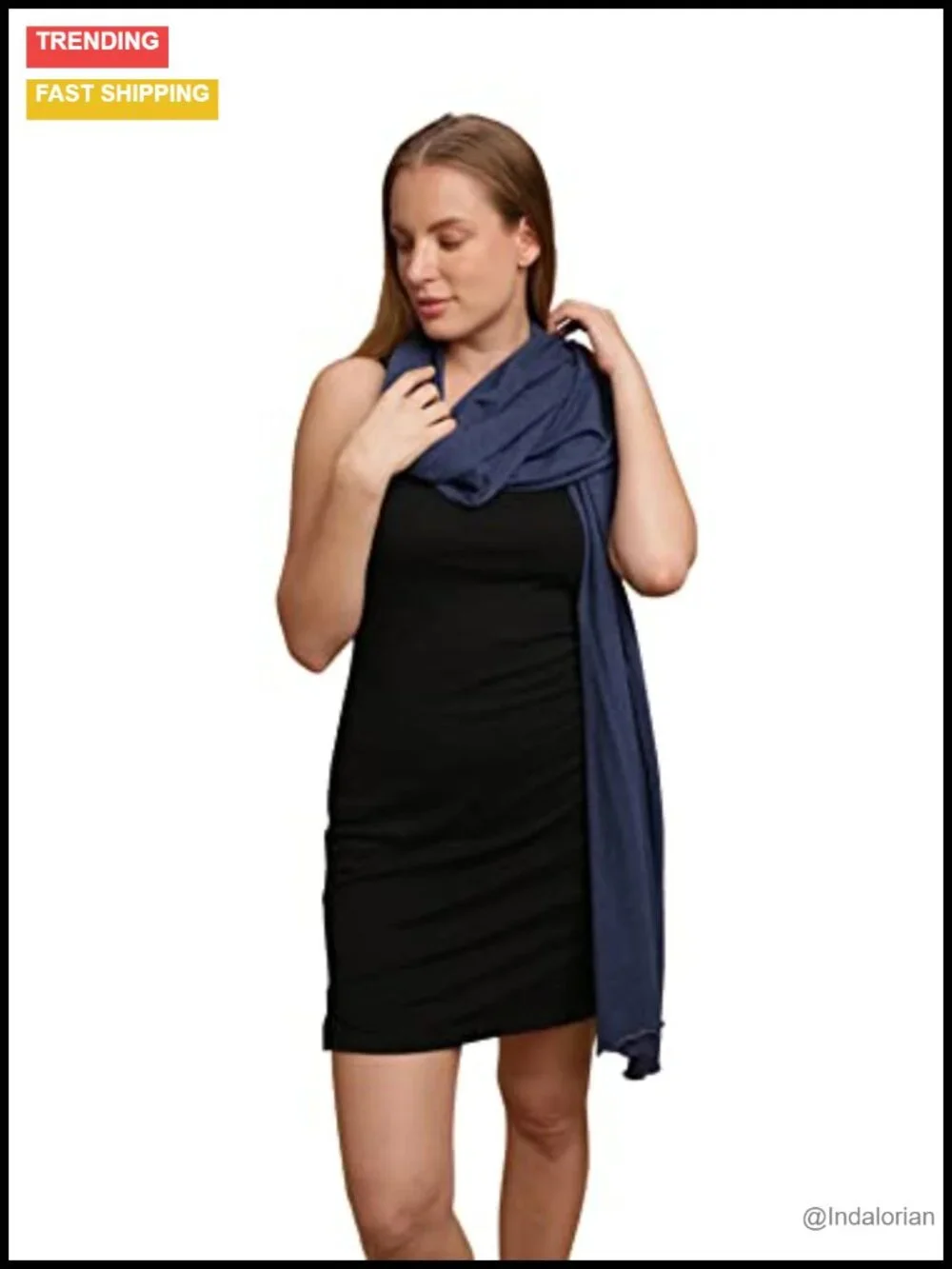 Organic Cotton Hypoallergenic Shawl Wrap for Women - Allergy-Free Lightweight
